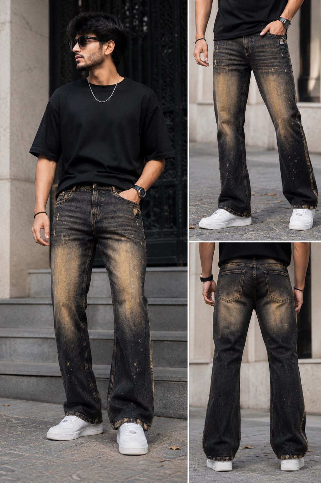 Men's Boot Cut Blue Jeans | Aliven Collection