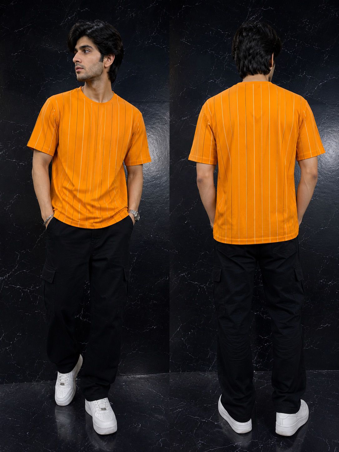 Yellow Downsholder T-shirt for men's