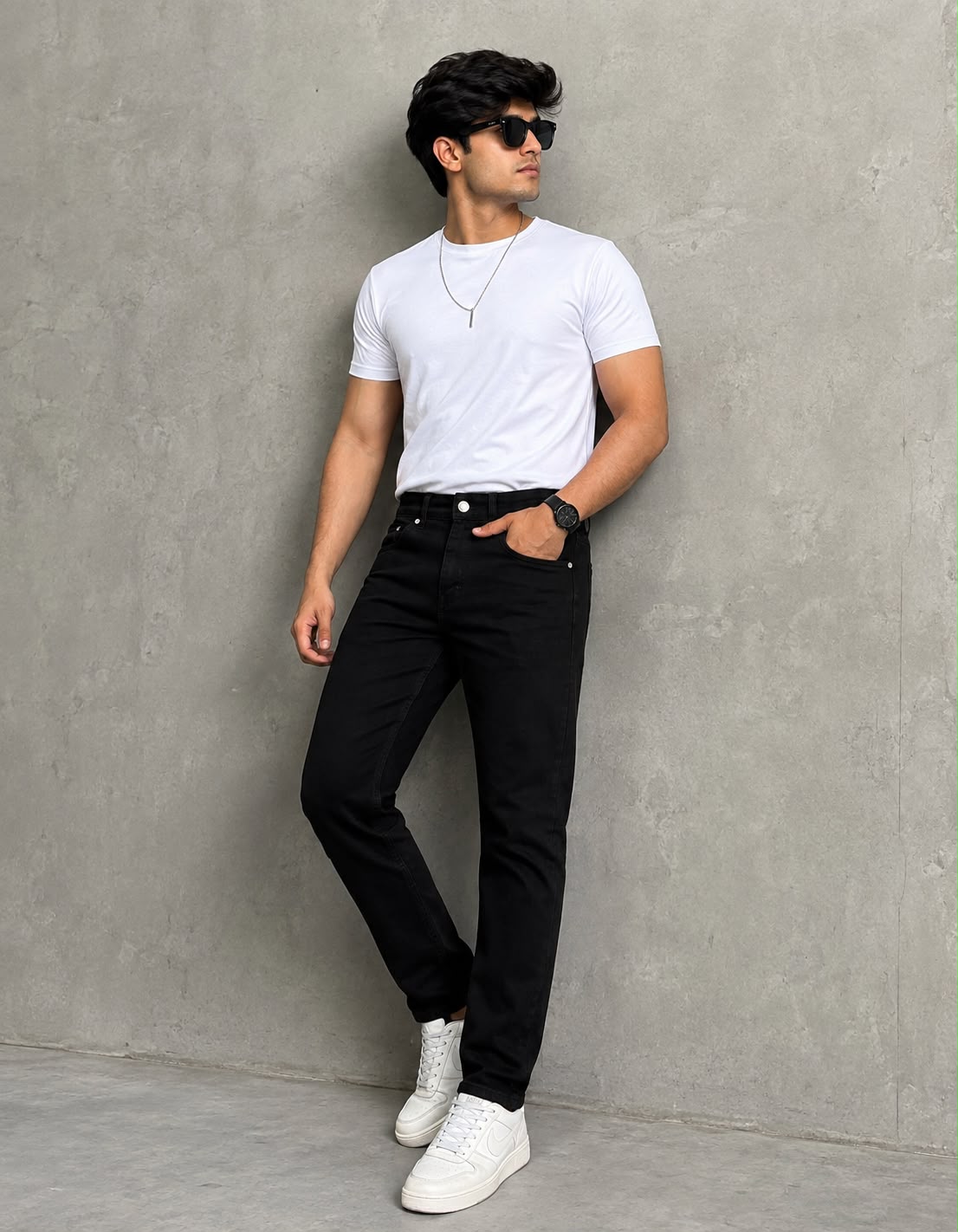 Men's Black Straight Fit Jeans | Classic Regular Straight Fit Denim