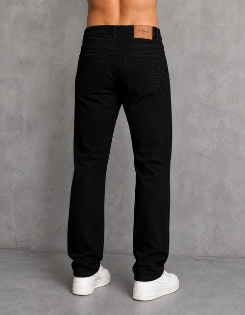 Men's Black Straight Fit Jeans | Classic Regular Straight Fit Denim