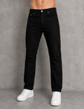 Men's Black Straight Fit Jeans | Classic Regular Straight Fit Denim