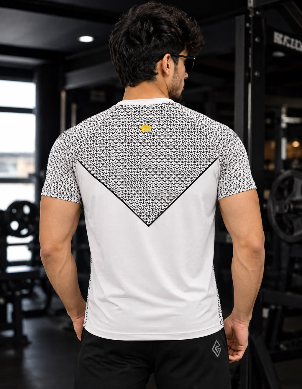 Men's White Printed Gym T-Shirt – Superman Inspired Graphic