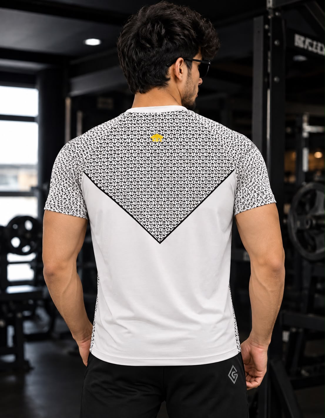 Men's White Printed Gym T-Shirt – Superman Inspired Graphic